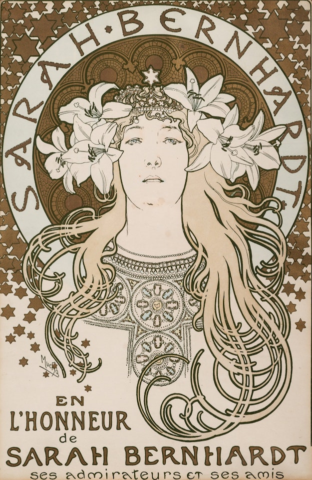 En l"Honneur de Sarah Bernhardt by Alphonse Mucha