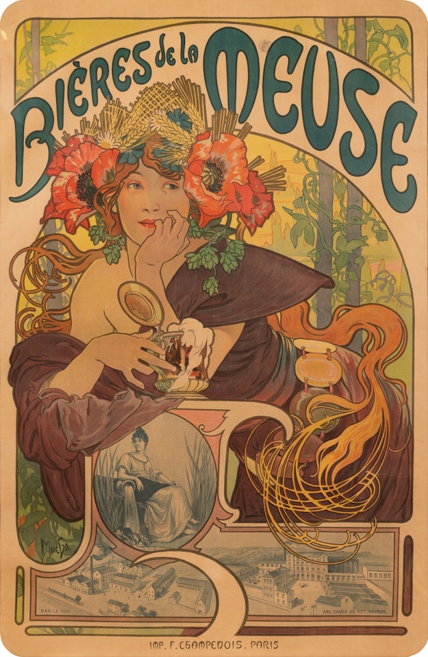 Bières de la Meuse by Alphonse Mucha