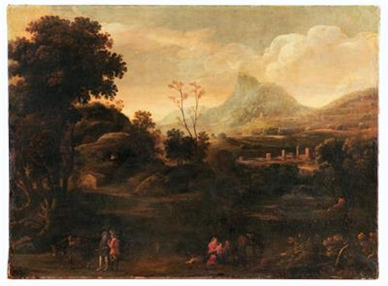 The Rest during the Flight into Egypt by Roman School