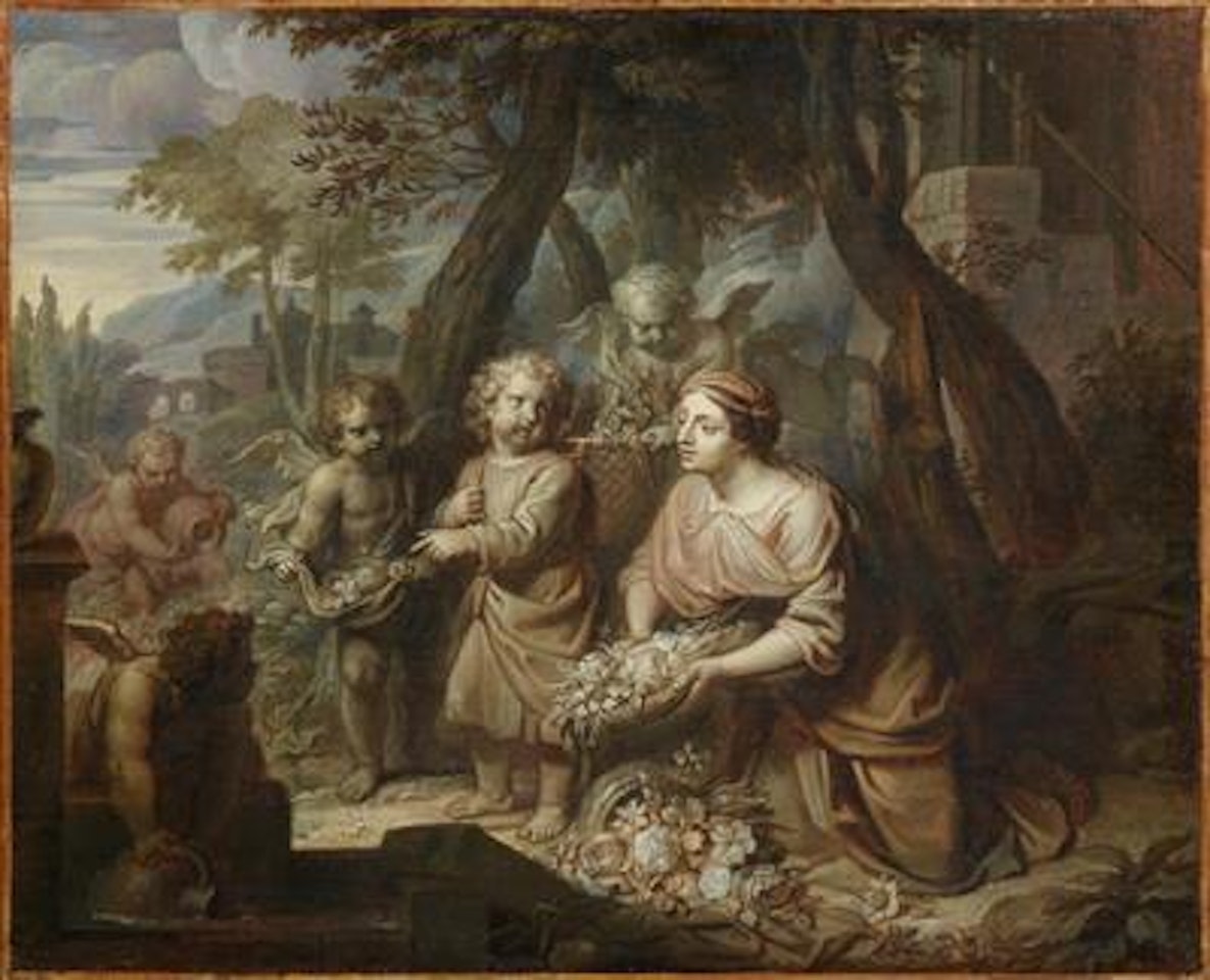 An Allegory of Spring, en grisaille by French School