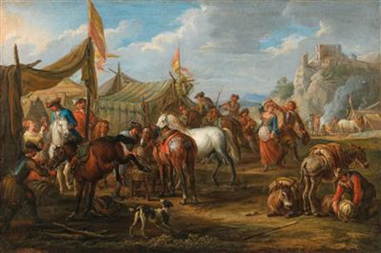 A military encampment by German School