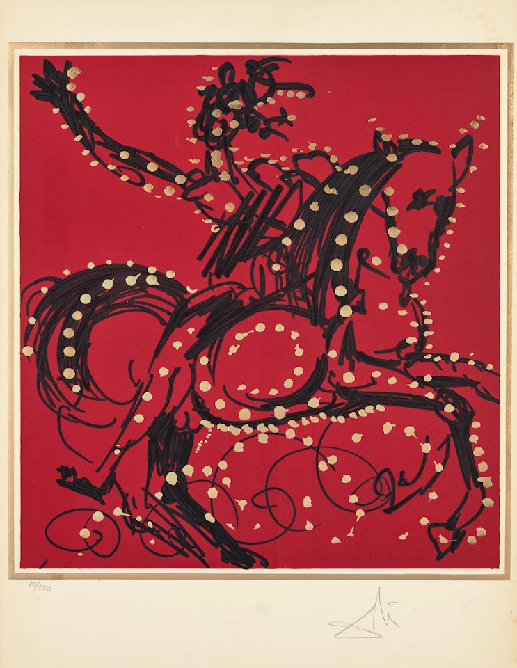 Plate from The Twelve Apostles (Knights of the Round Table) by Salvador Dali