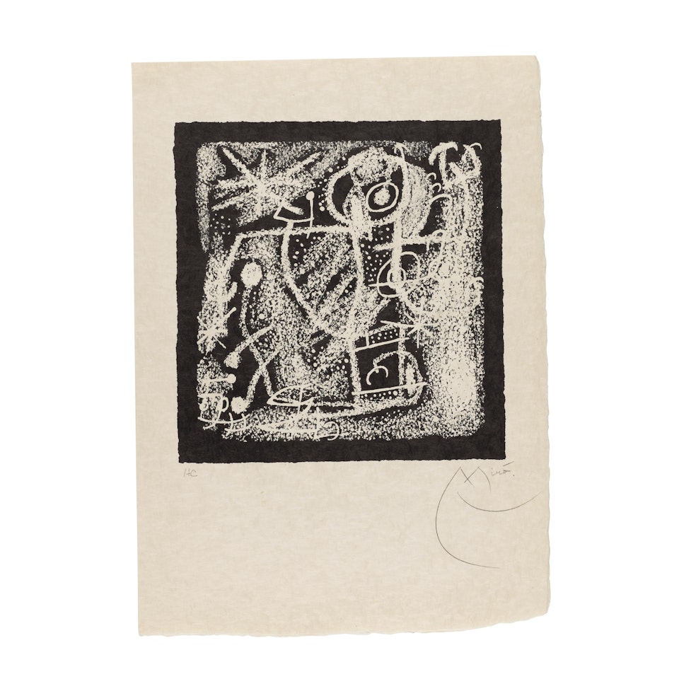 One plate, from Les essencies de la terra by Joan Miró