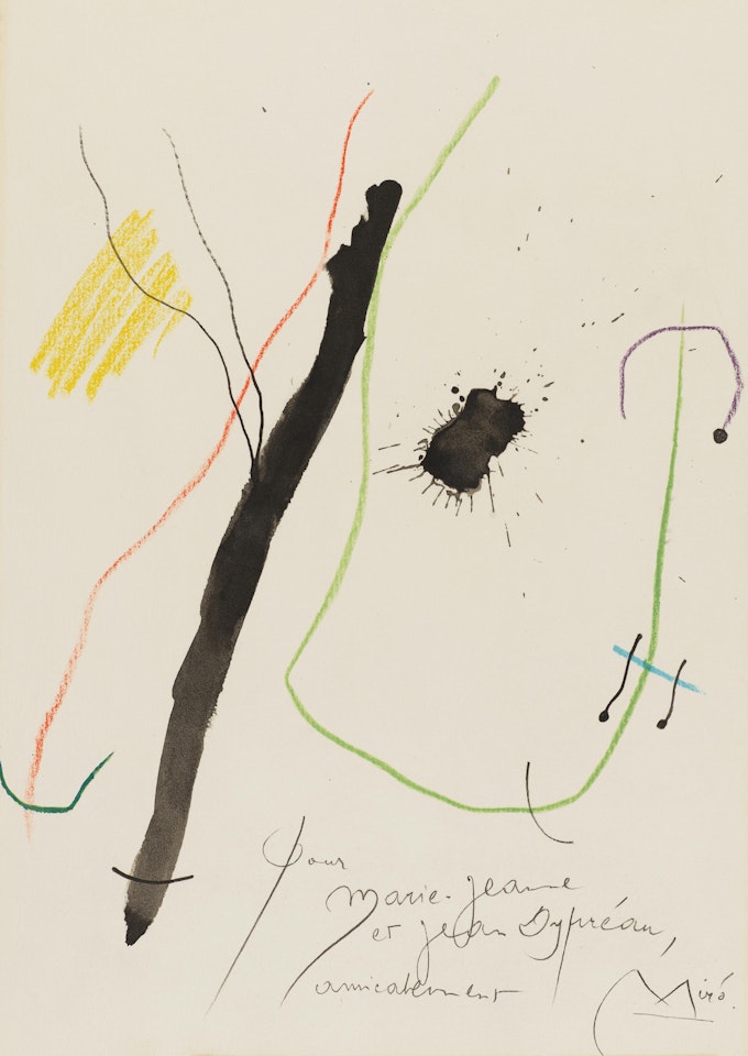 Plate from Quelques Fleurs pour des Amis by Joan Miró