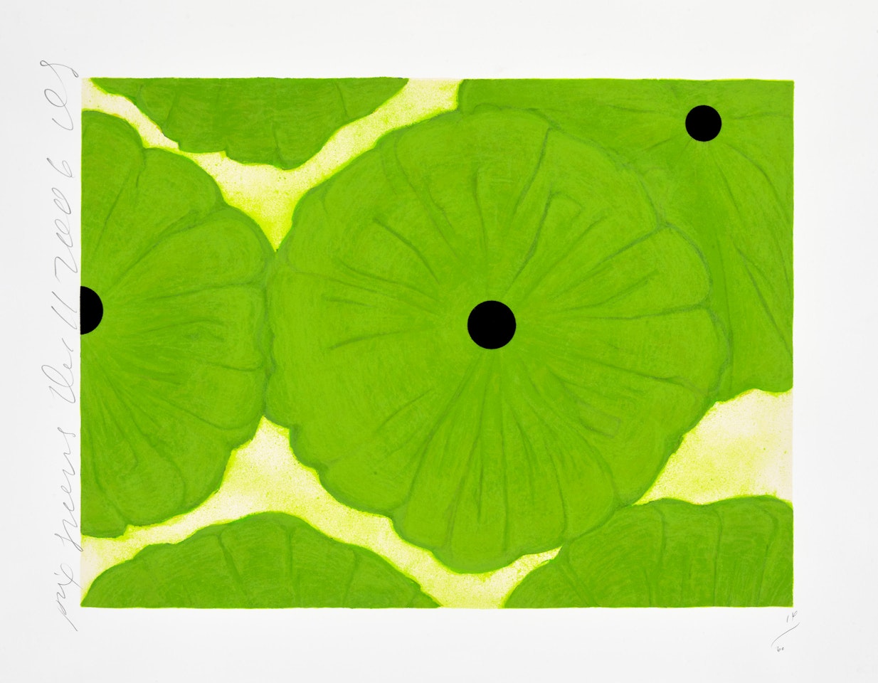 Six Greens, June 11, 2006 by Donald Sultan