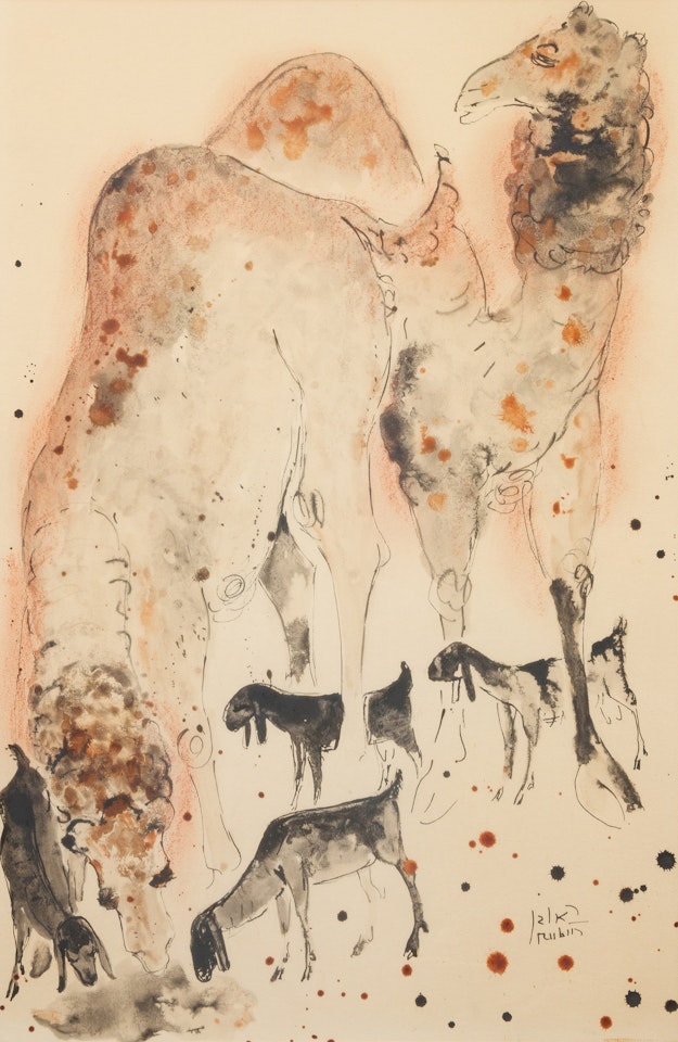 Camels and Goats by Reuven Rubin
