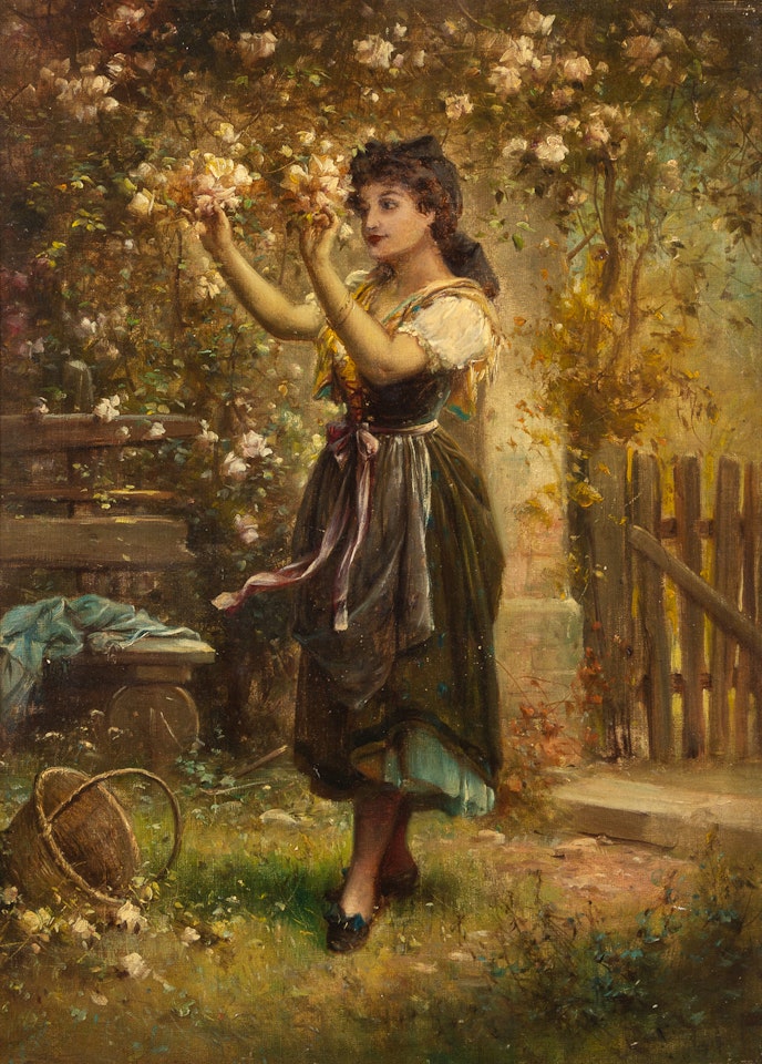 Gathering Blossoms by Hans Zatzka