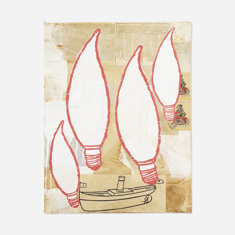 Red Line Drawing #42 by Donald Baechler