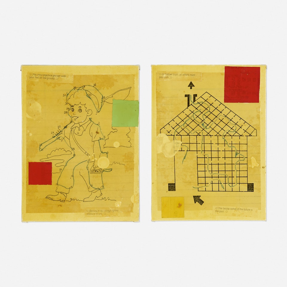Untitled (two works) by Donald Baechler