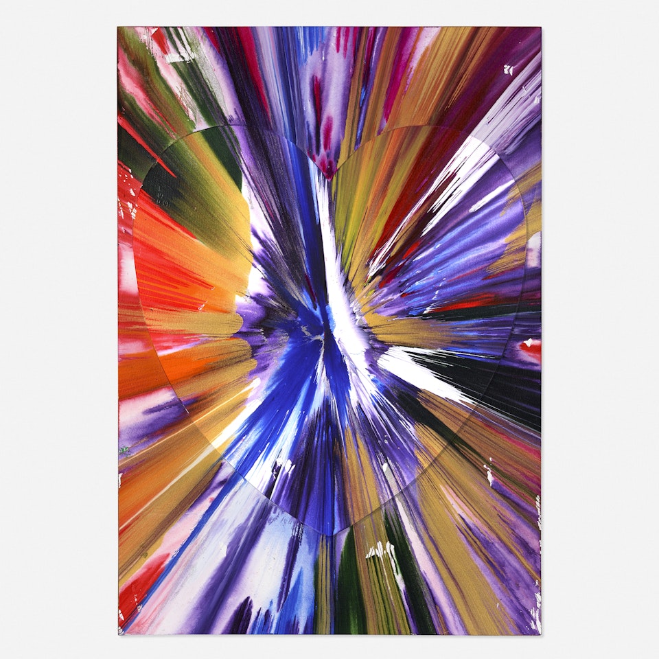 Two-Part Heart Spin Painting by Damien Hirst