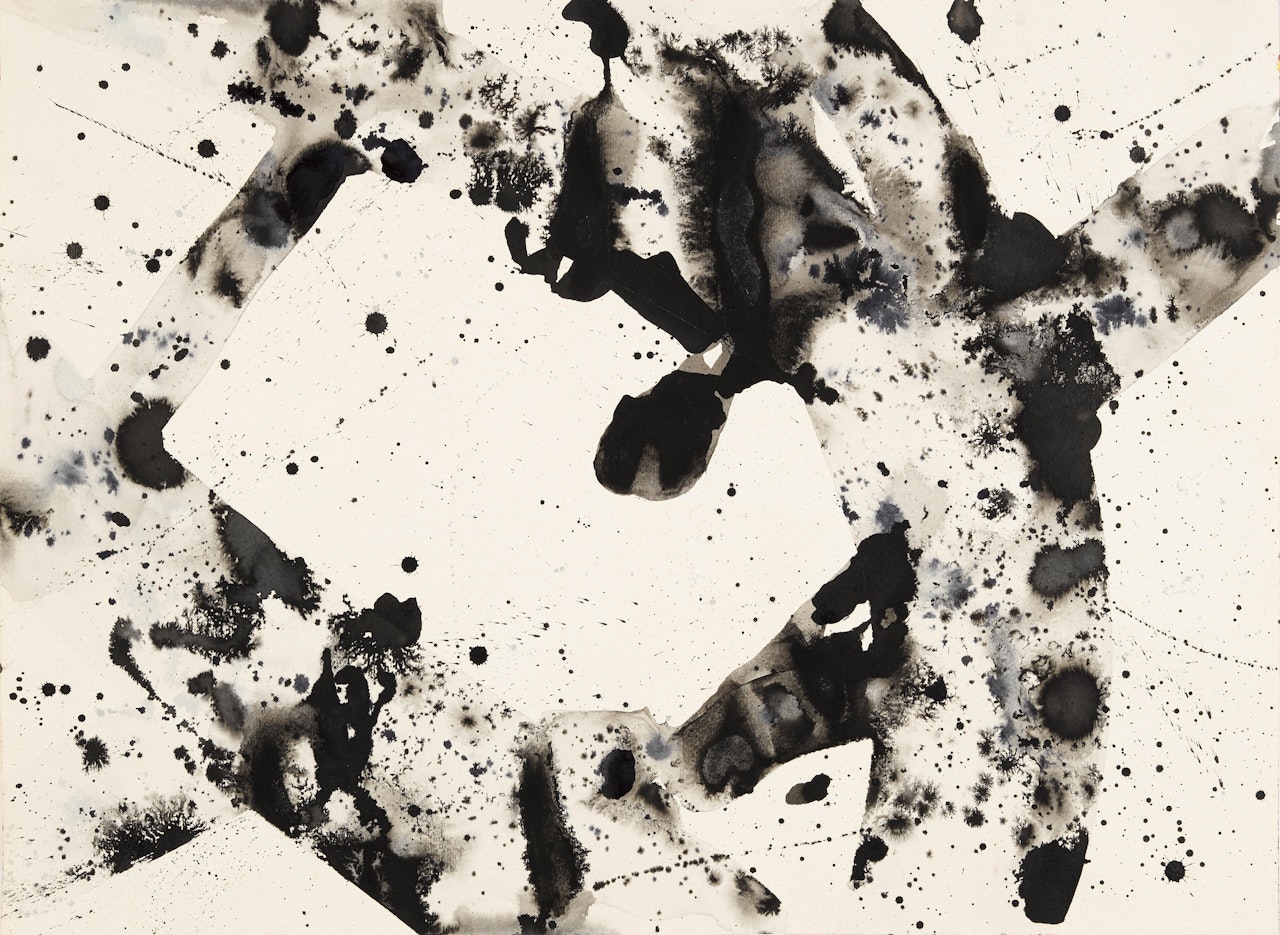 Untitled Black and White  (SF73-0001) by Sam Francis