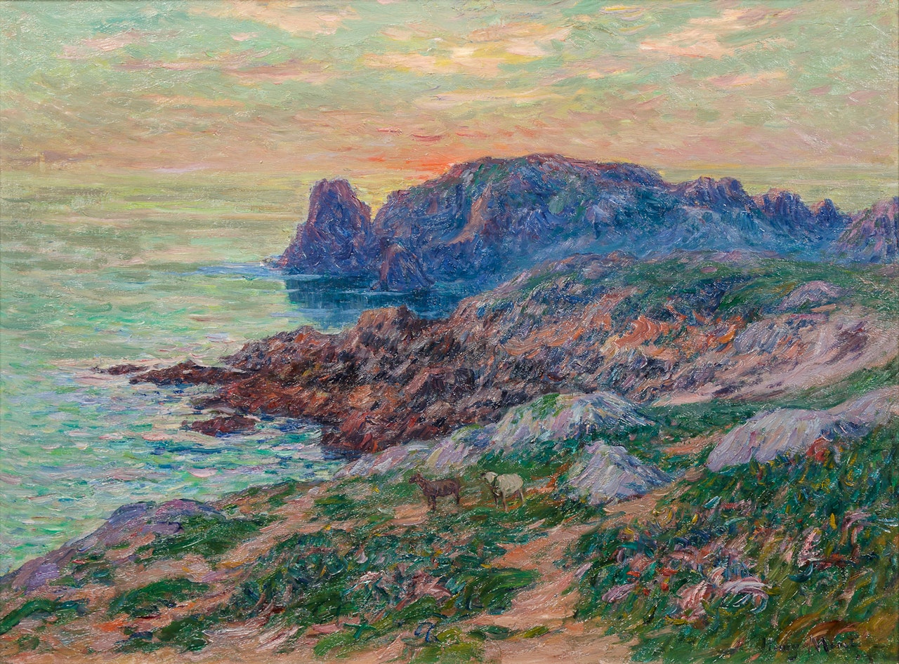 L"Ile de Ouessant, le soir by Henry Moret