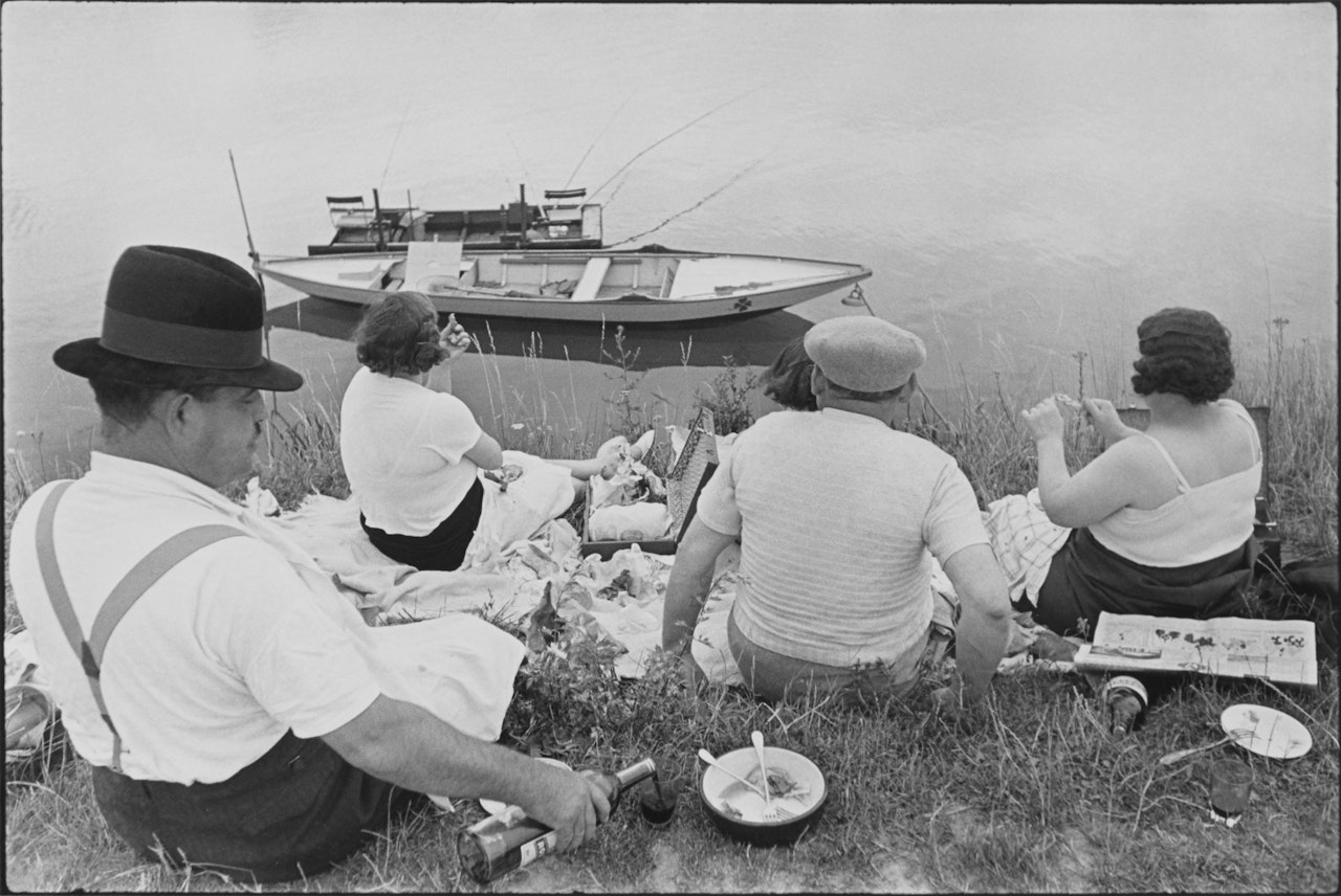 Sunday on the Banks of the Seine, Near Juvisy-sur-Orge, France by Henri Cartier-Bresson