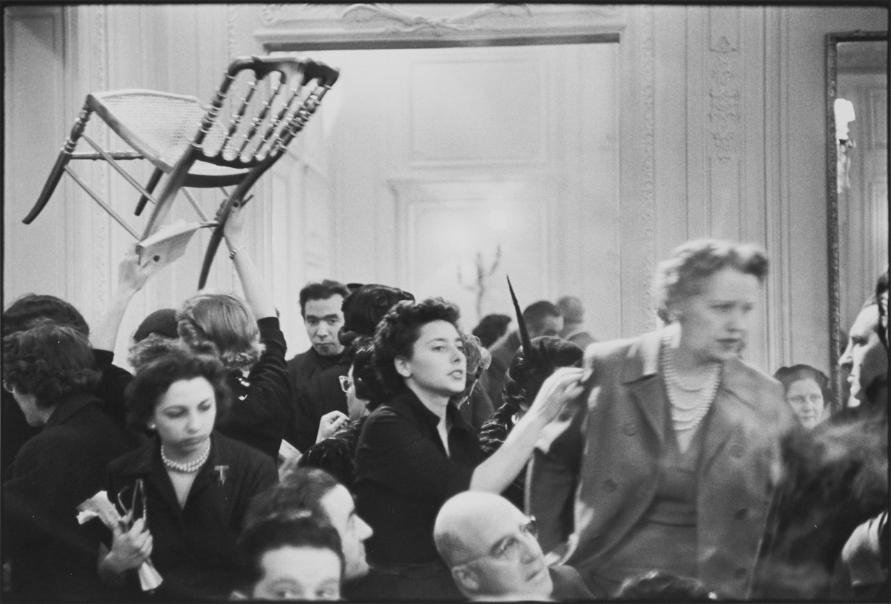 Dior Fashion Show, Avenue Montaigne by Henri Cartier-Bresson