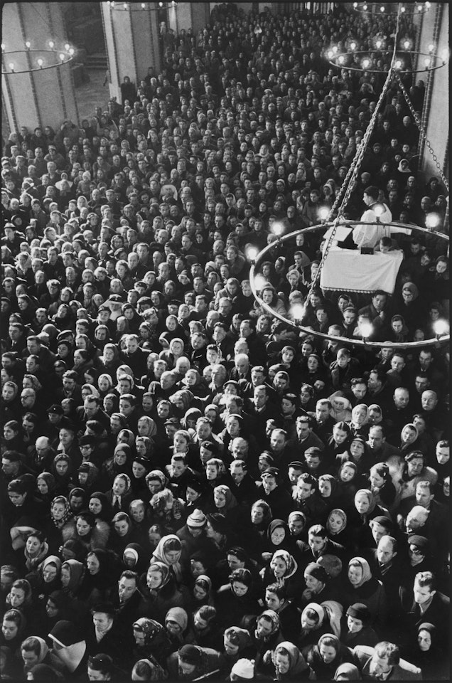 Cardinal Wyszyński Celebrating Mass, Warsaw, Poland by Henri Cartier-Bresson