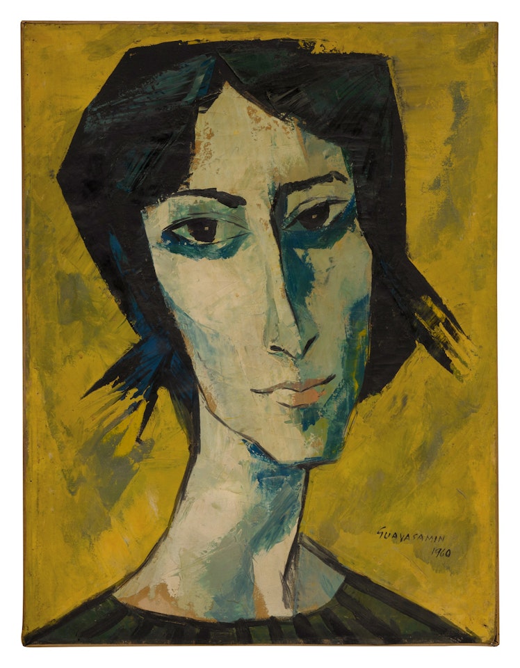 Portrait of Myra Landau by Oswaldo Guayasamin