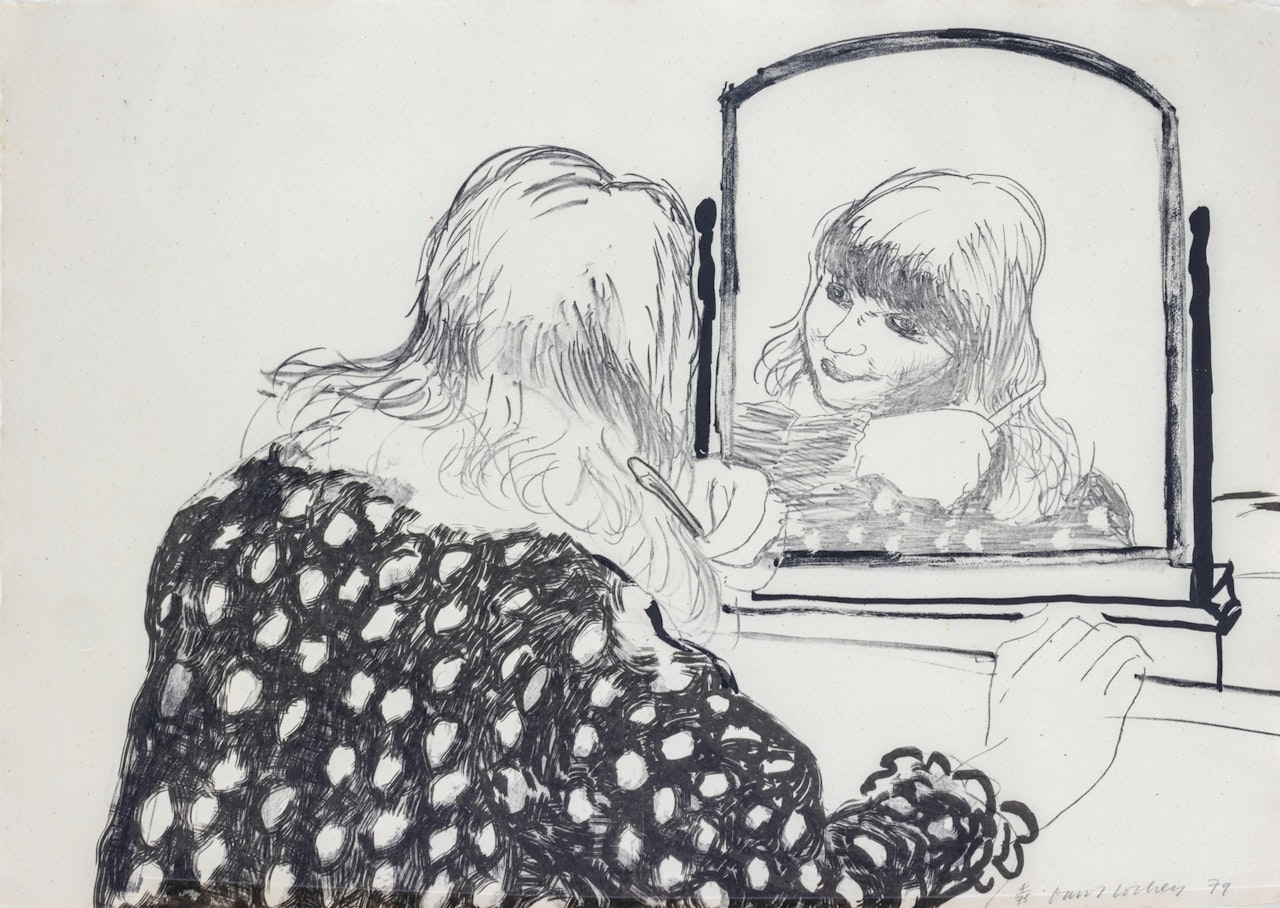 Ann Combing Her Hair by David Hockney