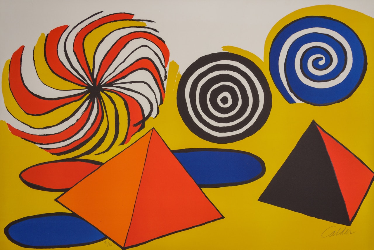 Untitled (Pinwheels and Pyramids) by Alexander Calder