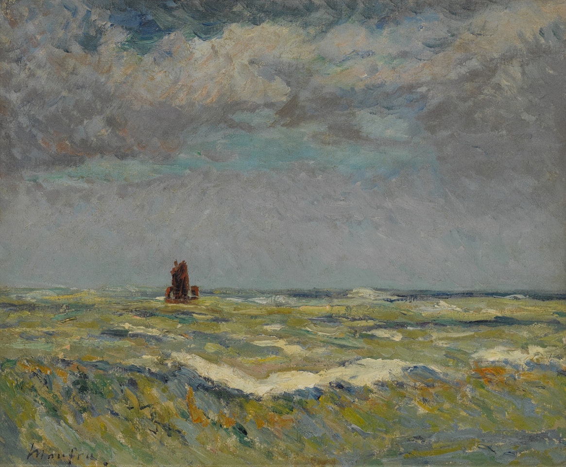 Grosse mer à Étretat by Maxime Maufra