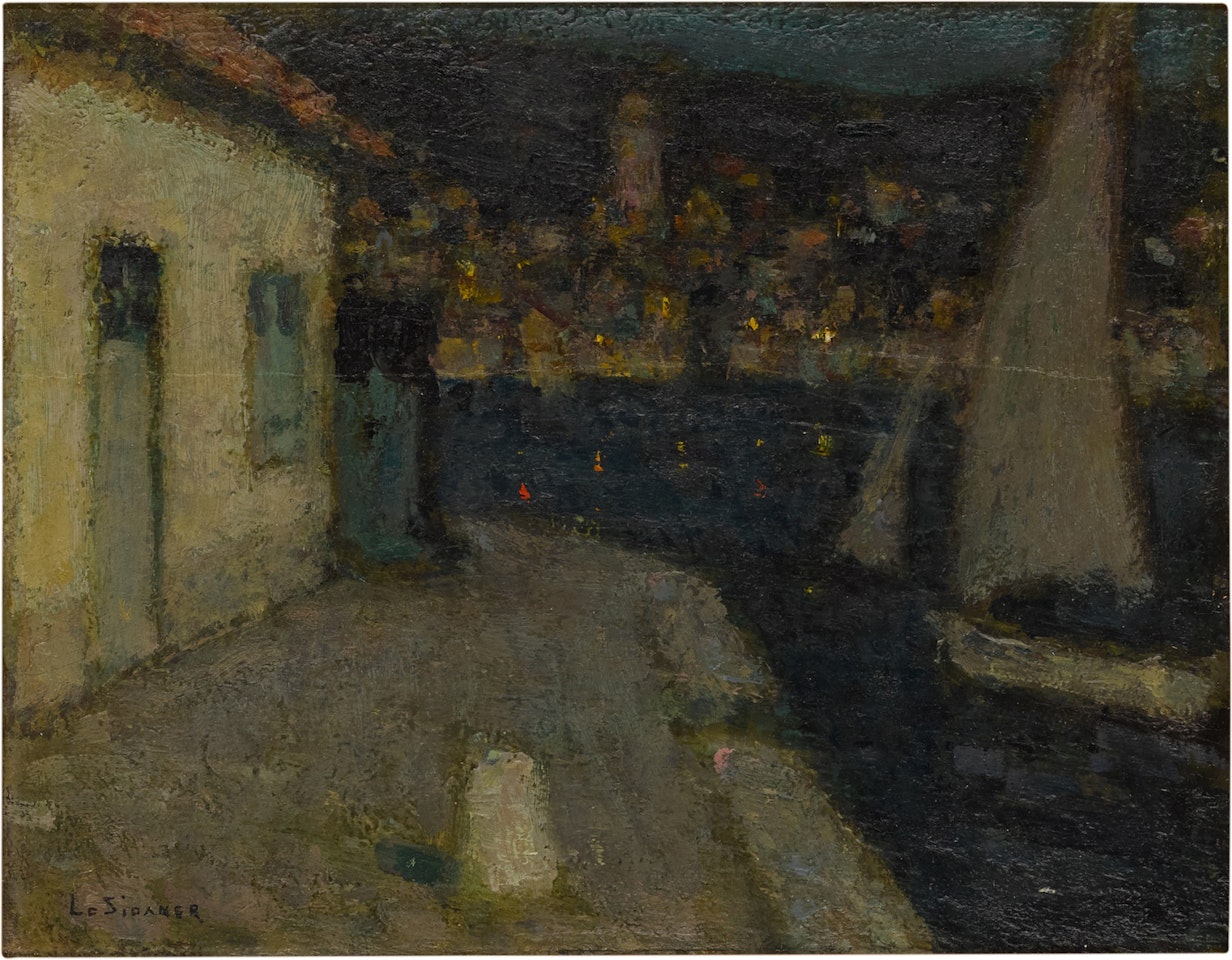 Les Barques, Saint-Jean-Cap-Ferrat by Henri Le Sidaner