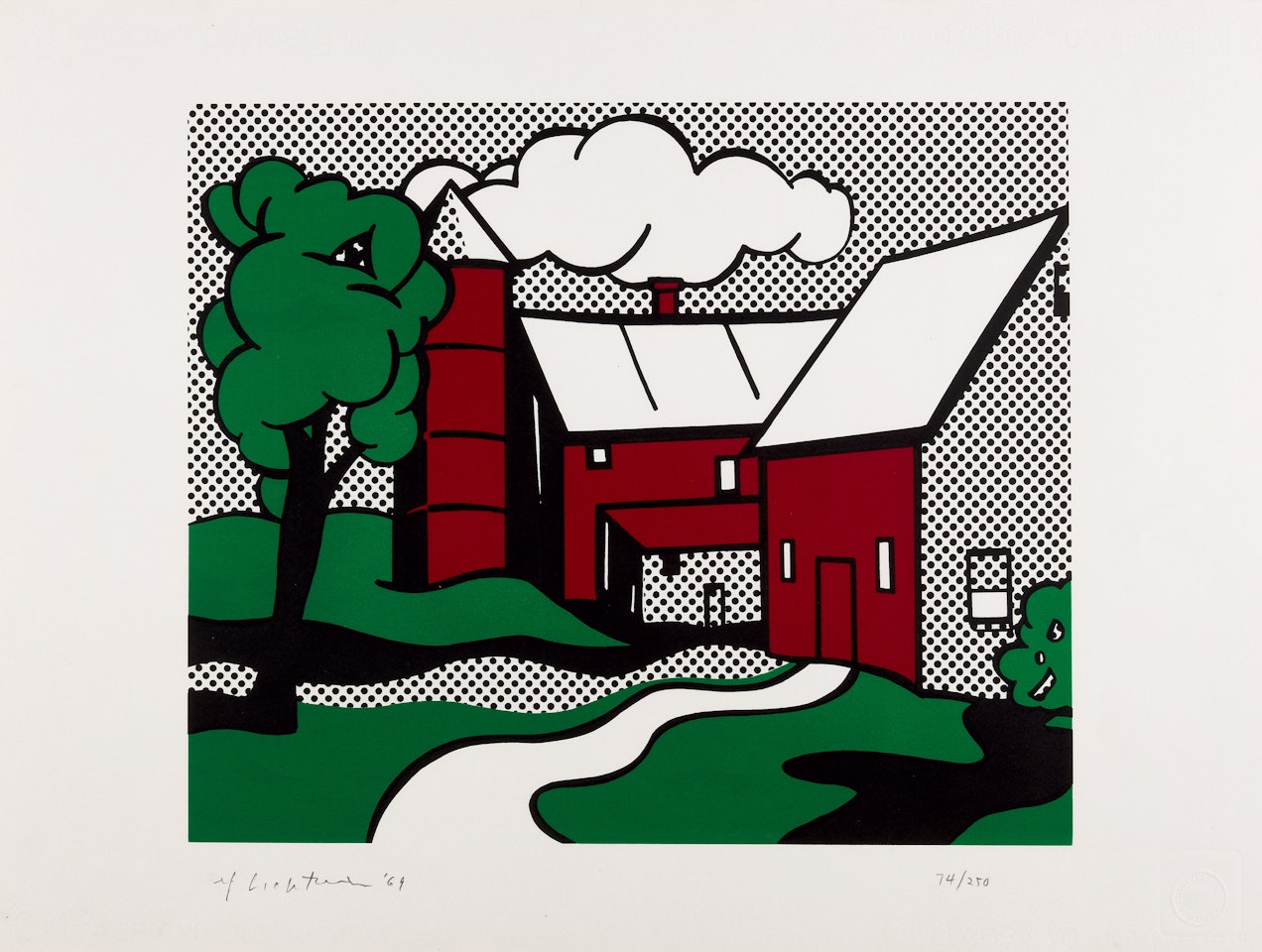 Red Barn (Corlett 89) by Roy Lichtenstein