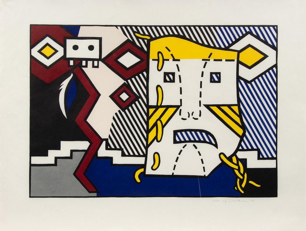 American Indian Theme V (from American Indian Theme Series) by Roy Lichtenstein