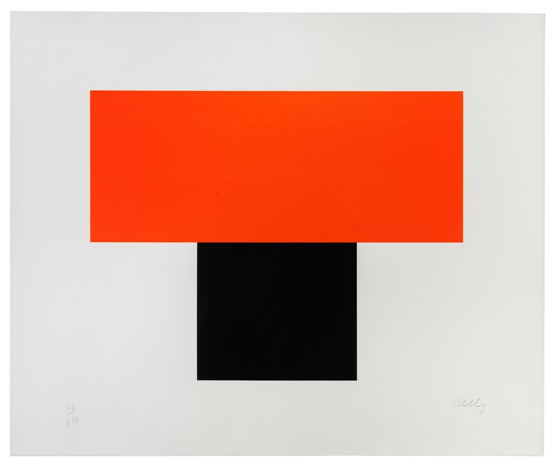 Red Orange Over Black by Ellsworth Kelly