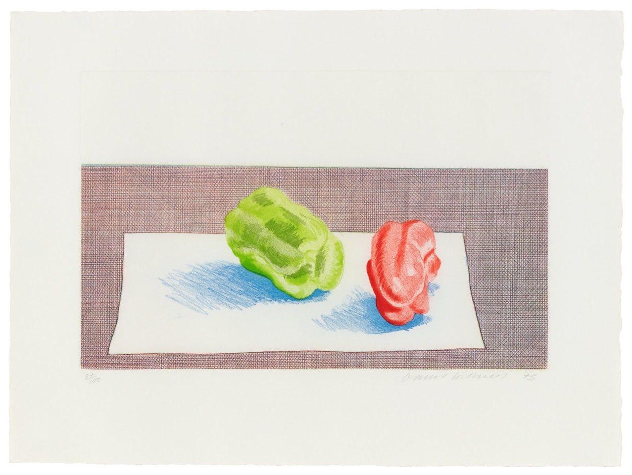 Two Peppers by David Hockney