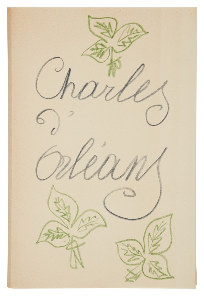 Poèmes de Charles d'Orléans (Duthuit 28) by Henri Matisse