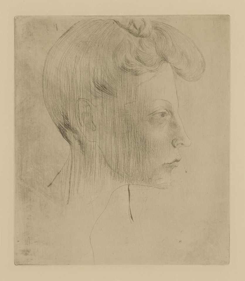 Tête de femme, de profil (Bloch 6; Baer 7) by Pablo Picasso