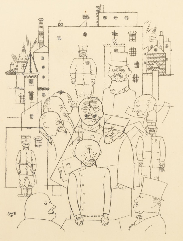 Er hat Hindenburg verspottet from Deutsche Graphiker der Gegenwart by George Grosz
