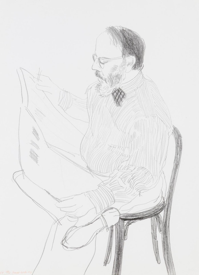 Henry Reading the Newspaper by David Hockney