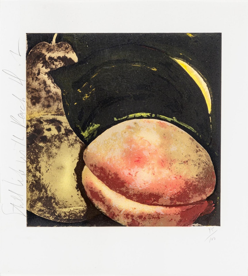 Still Life with Peach by Donald Sultan