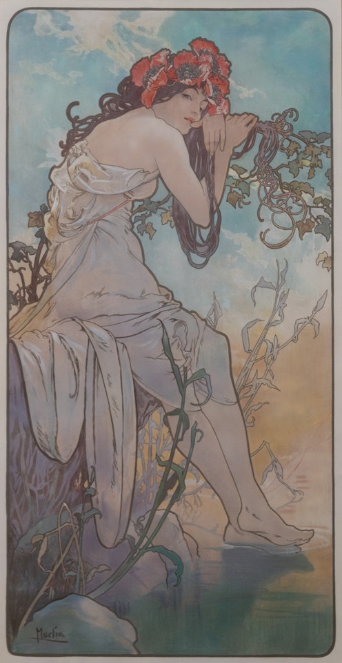 The Seasons; (a suite of four works) by Alphonse Mucha