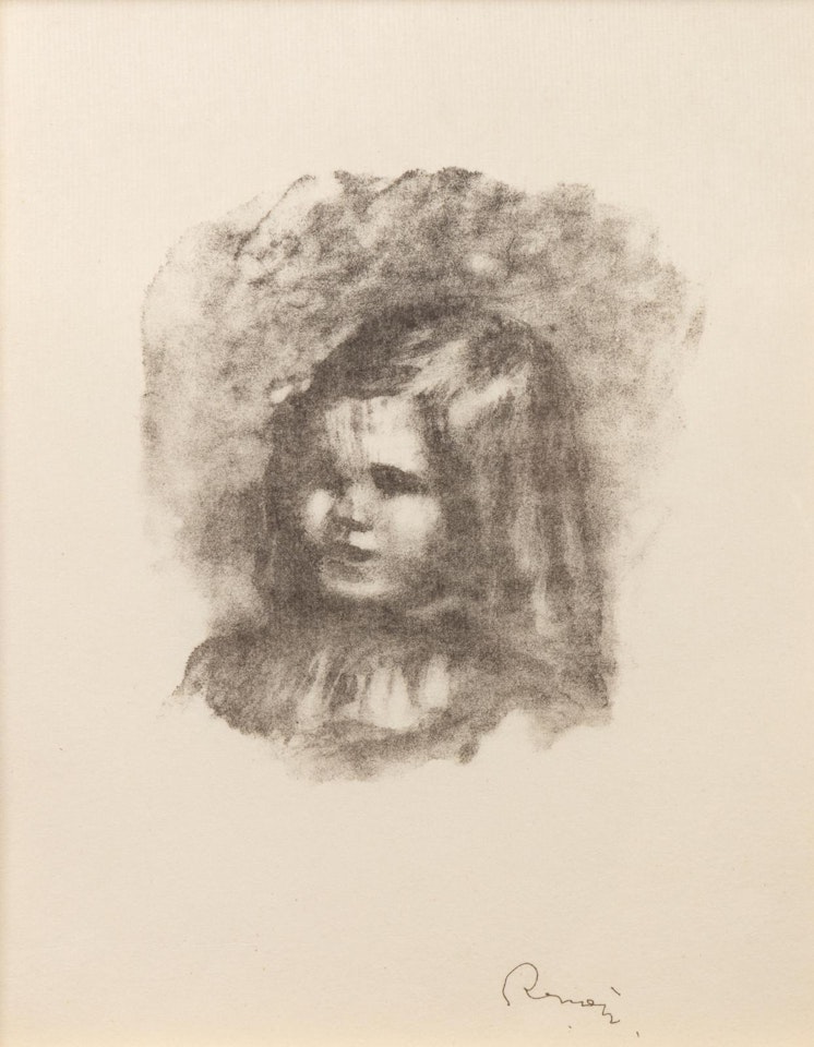 Claude Renoir, turned left (Claude Renoir, tourne a gauche), from the suite Douze Lithographies de Pierre-Auguste Renoir by Pierre-Auguste Renoir