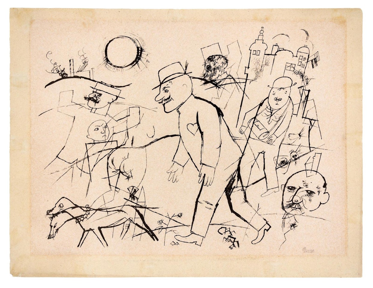 Der besessene Forstadjunkt (The Possessed Forestry Assistant) (Plate no. 24 from Ecce Homo) by George Grosz