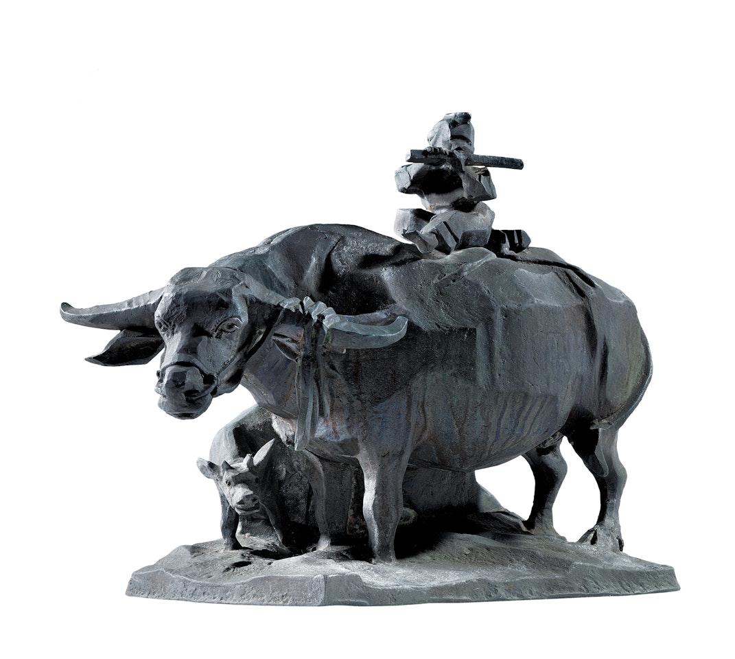 Boy and Buffalo by Ju Ming