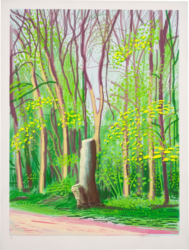 The Arrival of Spring in Woldgate, East Yorkshire in  (twenty eleven) - 19 April by David Hockney