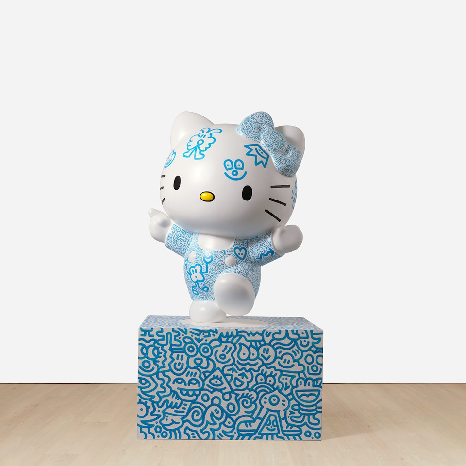 Blue Bunny Kitty by MR DOODLE