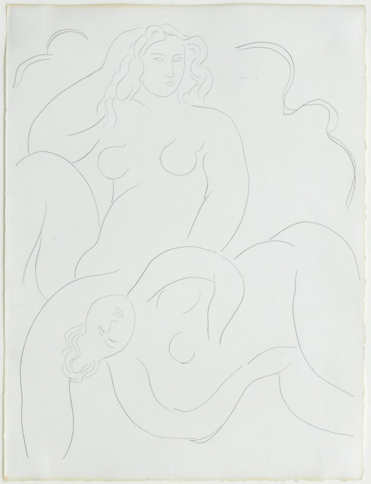 Two plates from Poésies de Stéphane Mallarmé 2 by Henri Matisse