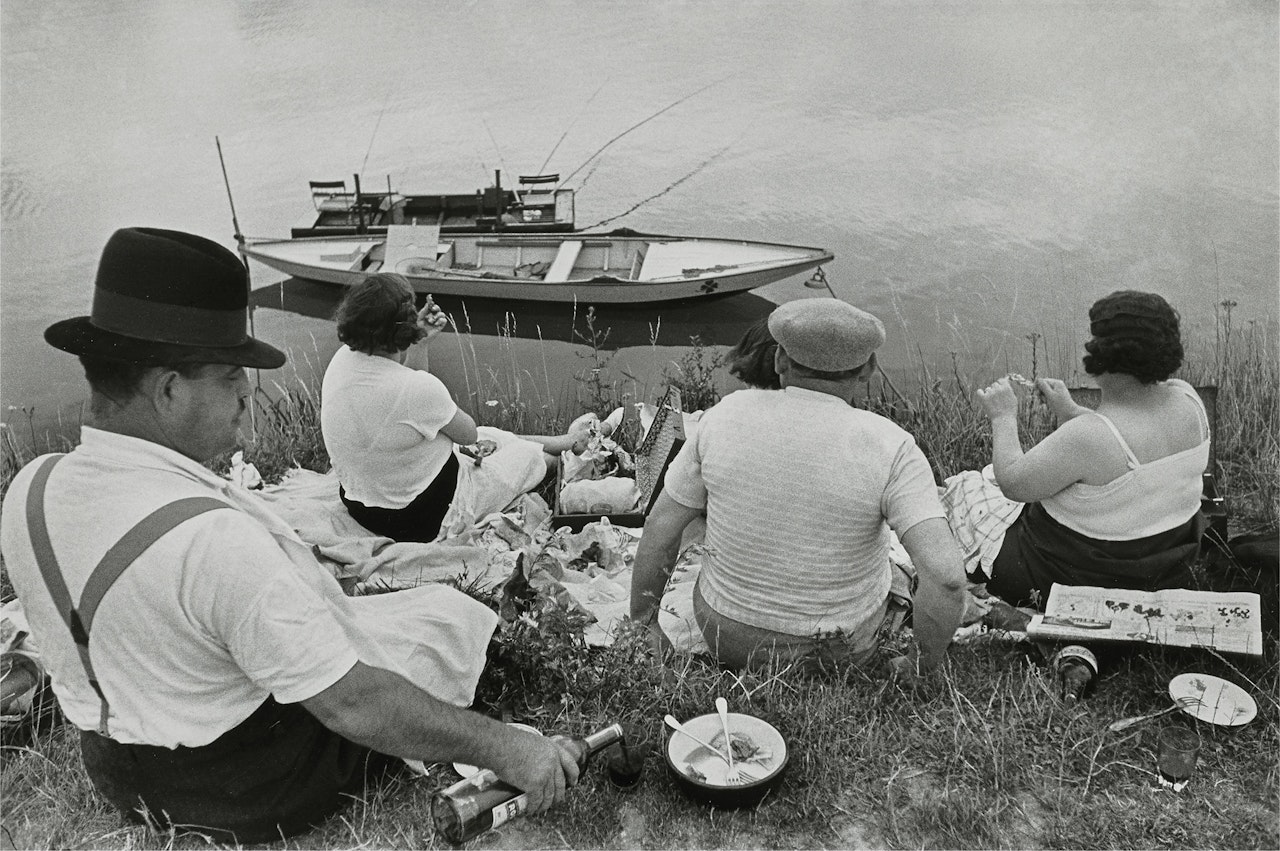 On the Banks of the Marne, France by Henri Cartier-Bresson