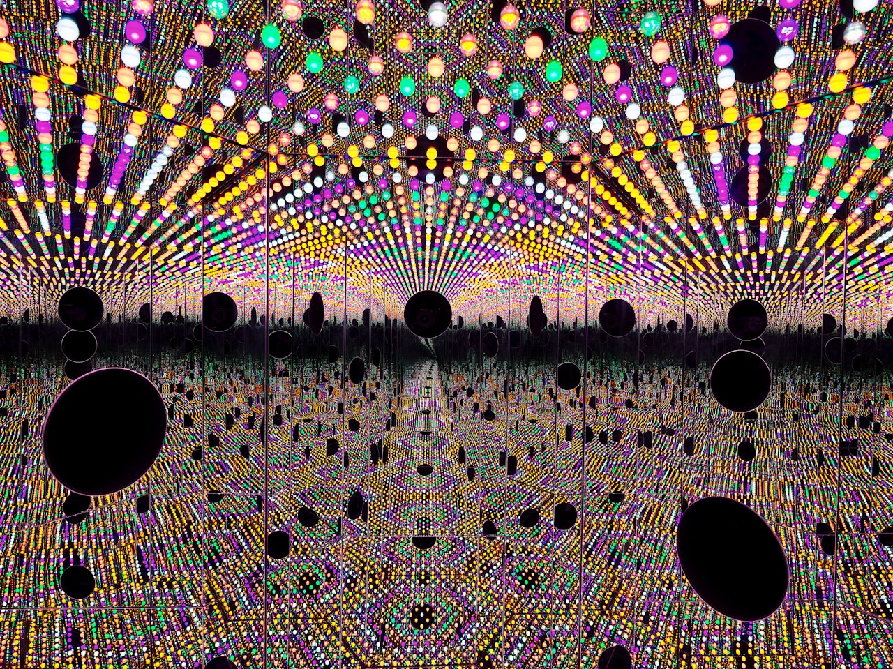 My Heart is Flying to the Universe  by Yayoi Kusama