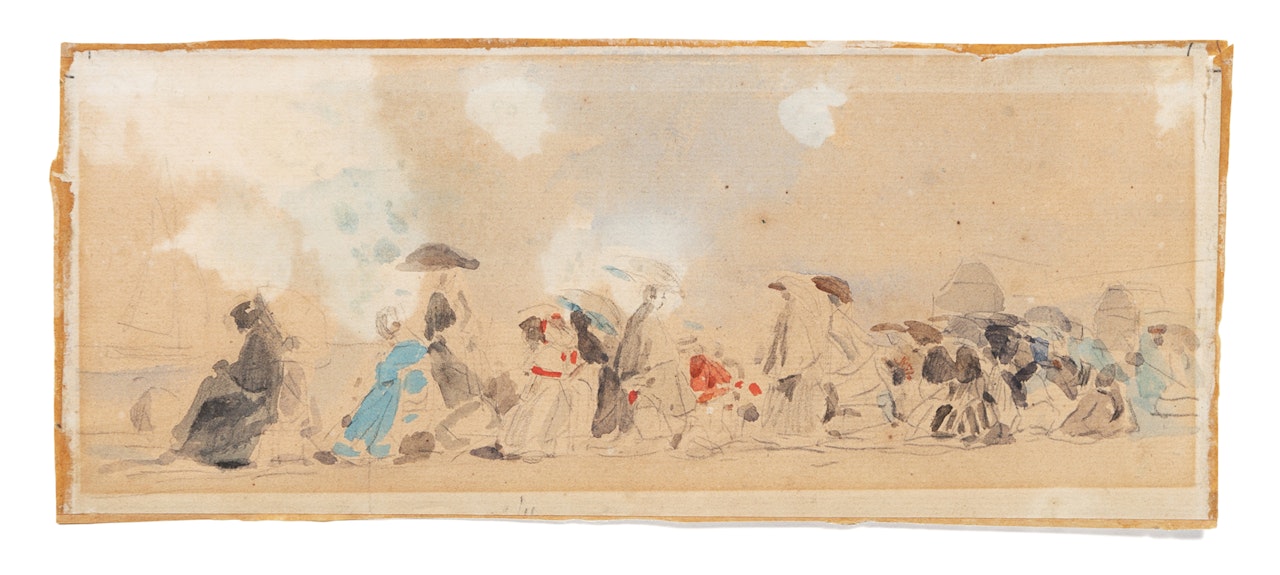 Study for Beach Scene at Trouville by Eugène Boudin