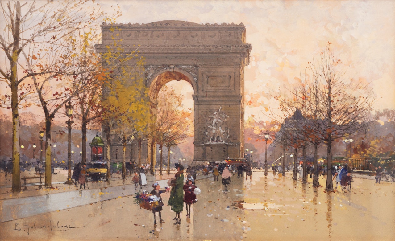 Untitled (Arc de Triomphe) by Eugene Galien-Laloue