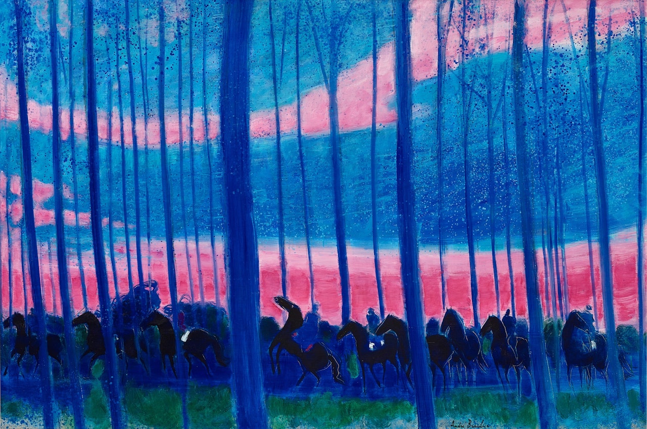Cavaliers au ciel flambloyant by André Brasilier