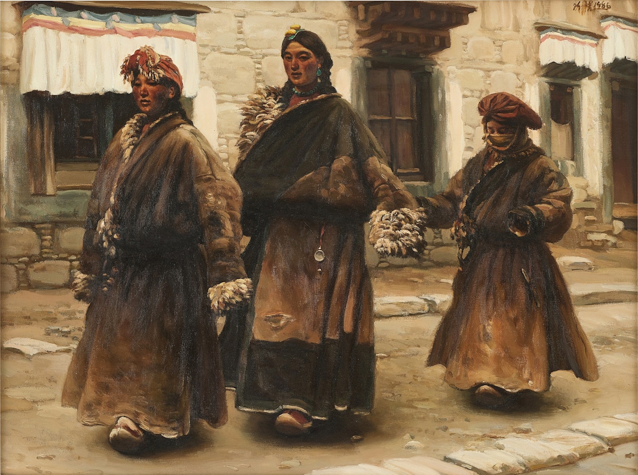 Tibetan Village by Chen Danqing