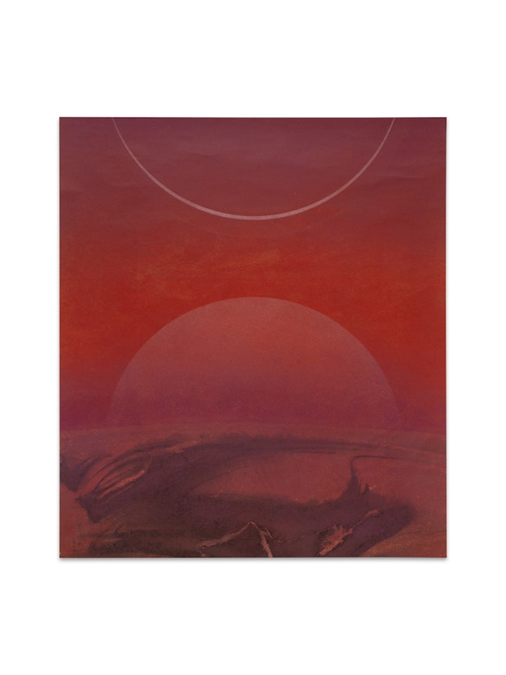 Rising (Red Sun)  by Liu Kuo-Sung (Liu Guosong)