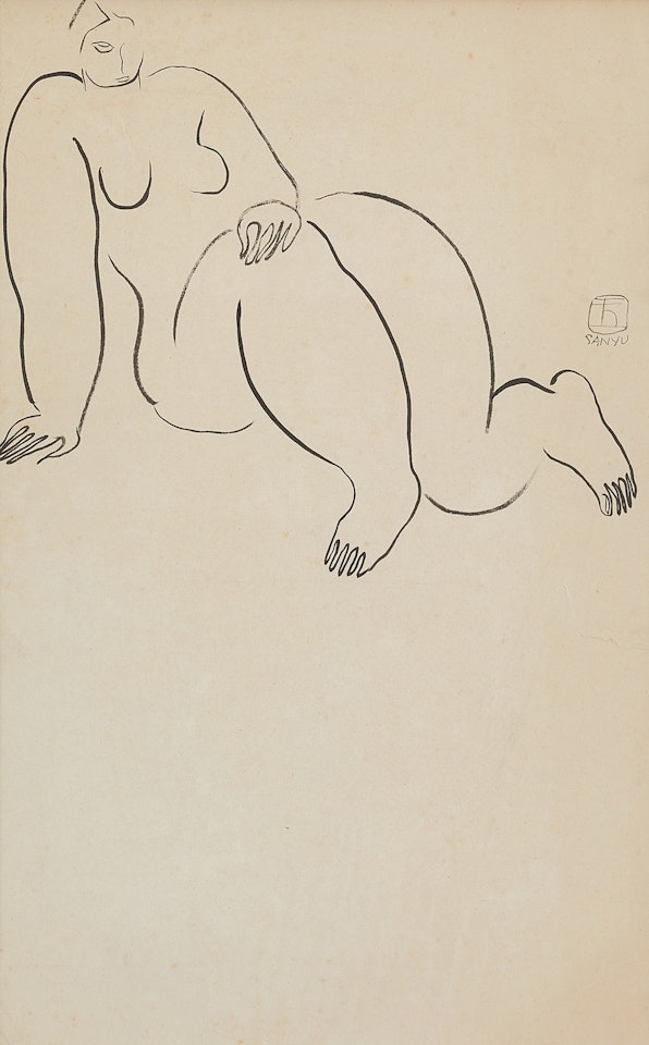 Femme nue assise by Sanyu