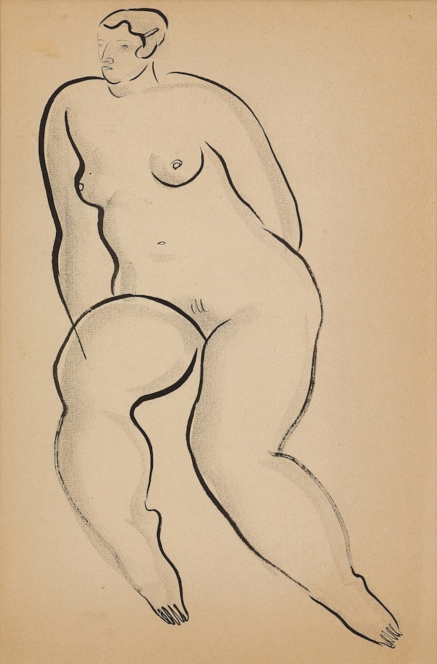 Femme nue à la barrette by Sanyu