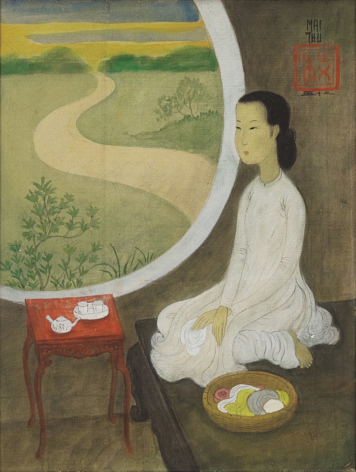 Woman by the window by Mai Trung Thu